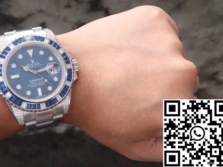 Customized Date Submariner Blue Factory Rolex Diamond 116619LB Edition GS Dial 1018